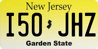 NJ license plate I50JHZ