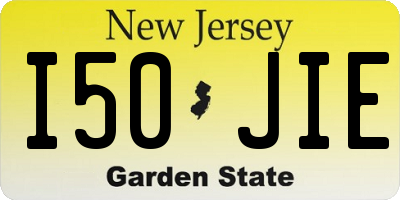 NJ license plate I50JIE