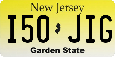 NJ license plate I50JIG