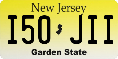 NJ license plate I50JII