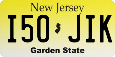 NJ license plate I50JIK