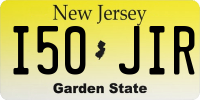 NJ license plate I50JIR