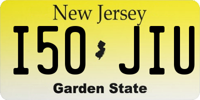 NJ license plate I50JIU