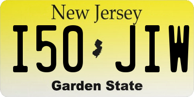 NJ license plate I50JIW