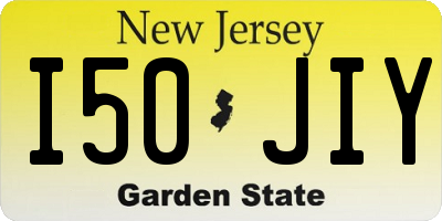 NJ license plate I50JIY