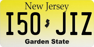 NJ license plate I50JIZ