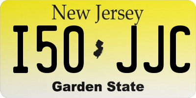 NJ license plate I50JJC