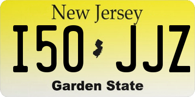 NJ license plate I50JJZ