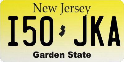 NJ license plate I50JKA