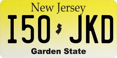 NJ license plate I50JKD