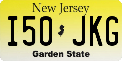 NJ license plate I50JKG