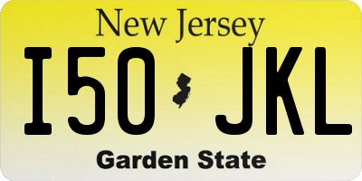 NJ license plate I50JKL