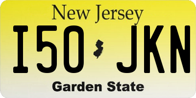 NJ license plate I50JKN
