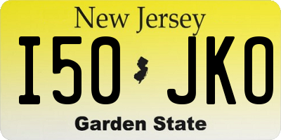 NJ license plate I50JKO