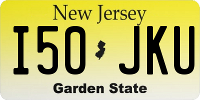 NJ license plate I50JKU