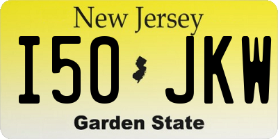 NJ license plate I50JKW
