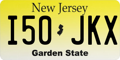 NJ license plate I50JKX