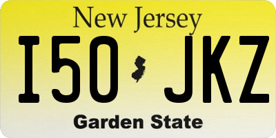NJ license plate I50JKZ