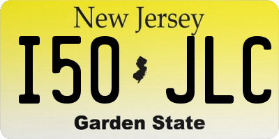 NJ license plate I50JLC