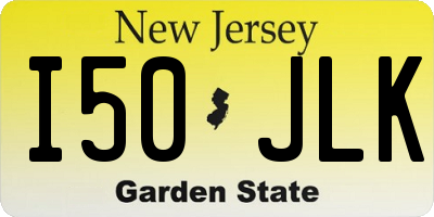 NJ license plate I50JLK
