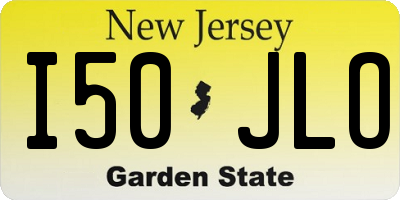 NJ license plate I50JLO