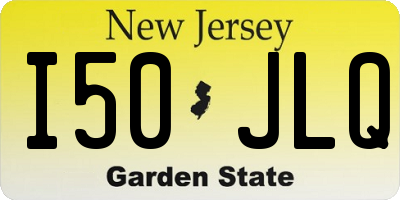NJ license plate I50JLQ