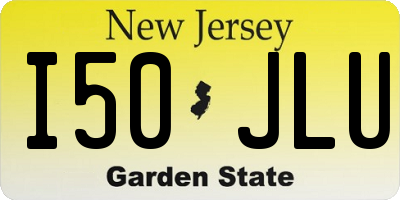 NJ license plate I50JLU