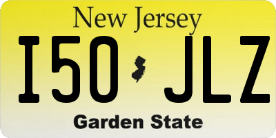 NJ license plate I50JLZ