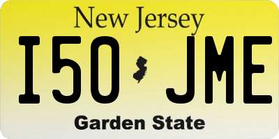 NJ license plate I50JME