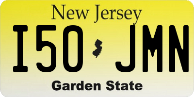 NJ license plate I50JMN