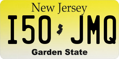 NJ license plate I50JMQ