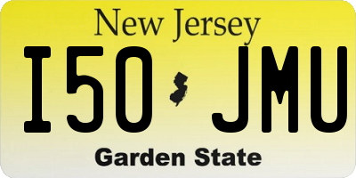 NJ license plate I50JMU