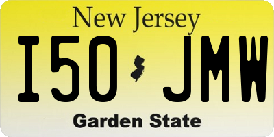 NJ license plate I50JMW