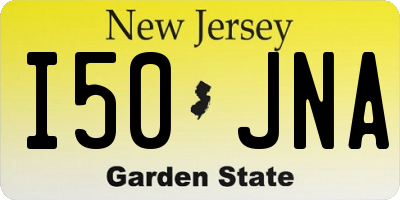 NJ license plate I50JNA