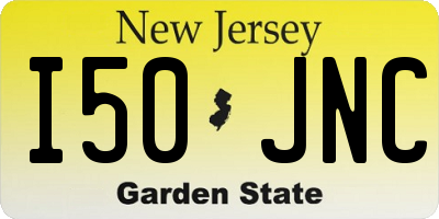 NJ license plate I50JNC