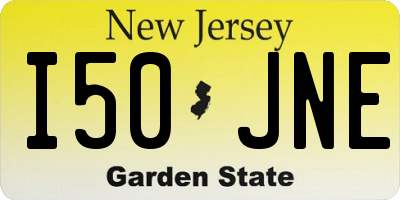 NJ license plate I50JNE