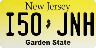 NJ license plate I50JNH