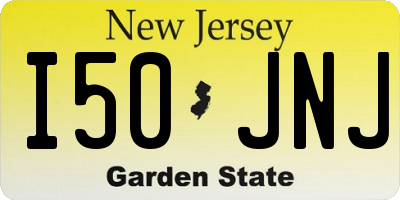 NJ license plate I50JNJ