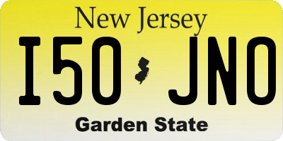 NJ license plate I50JNO
