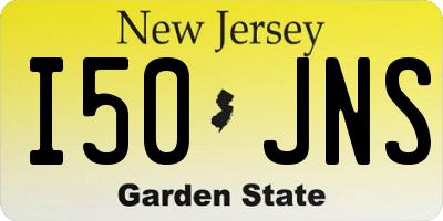 NJ license plate I50JNS