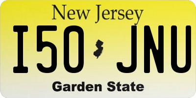 NJ license plate I50JNU