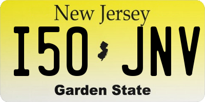 NJ license plate I50JNV