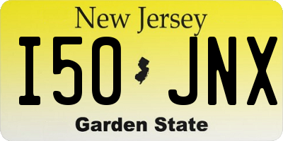 NJ license plate I50JNX