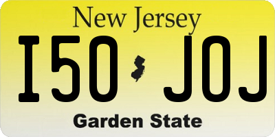 NJ license plate I50JOJ