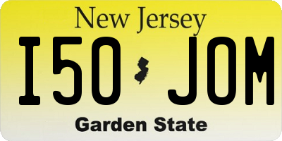 NJ license plate I50JOM