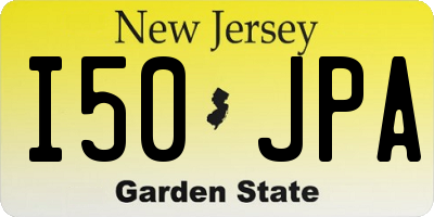 NJ license plate I50JPA