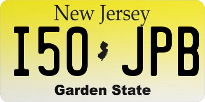 NJ license plate I50JPB