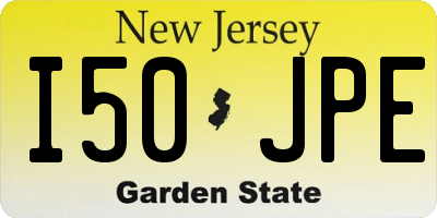 NJ license plate I50JPE