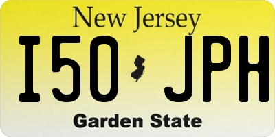 NJ license plate I50JPH