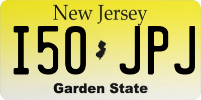 NJ license plate I50JPJ
